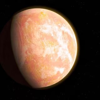 Lorsque la brume s'est accumulée dans l'atmosphère de la Terre archéenne, avant son oxygénation massive, la jeune planète aurait pu ressembler à l'interprétation de cet artiste : un point orange pâle. © Centre de vol spatial Goddard de la Nasa, Francis Reddy